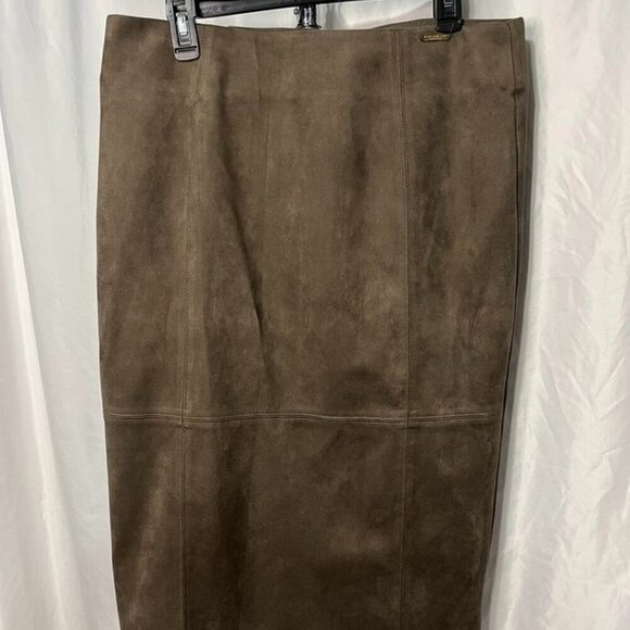 Marc New York Suede-Look Pencil Skirt – L – Brown - Picture 4 of 9